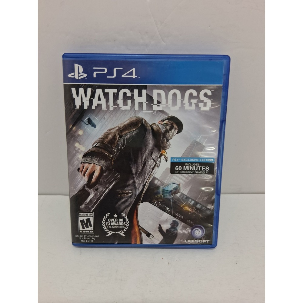Watch Dogs PS4 Exclusive Edition PlayStation 4 Ubisoft Action Adventure Game